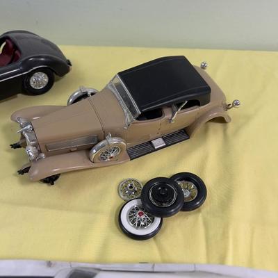 Pile of Built Plastic Models; Cars
