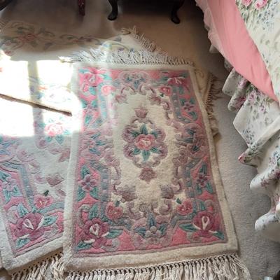 Rugs Cream and Floral 4 Chinese Silk Woven