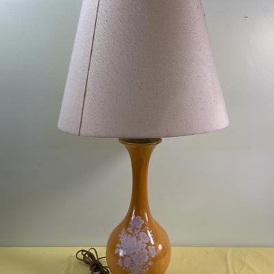 Hollywood Regency Lamp Luster with a Linen Shade