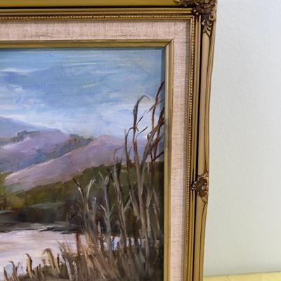 The Cabin by the Lake Original Oil on Board 
