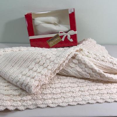 Winter Cozy Crochet Hand Made Blanket and Dear Foam 