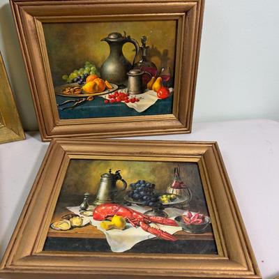 Art Prints, Wall Plaques, Mirror, Small Wall Items. (6) pieces 