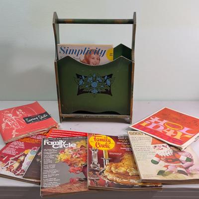 Magazine Rack Full of Magazines from 60's