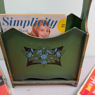 Magazine Rack Full of Magazines from 60's