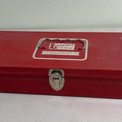 Vintage RED LAWERANCE Tackle Box