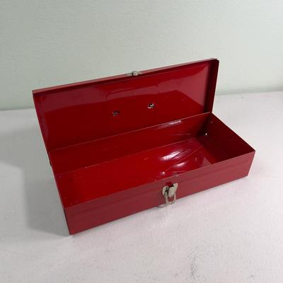 Vintage RED LAWERANCE Tackle Box