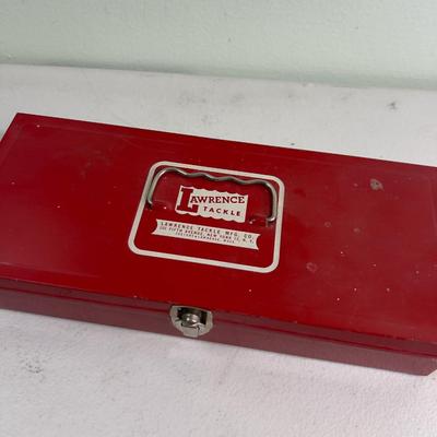 Vintage RED LAWERANCE Tackle Box