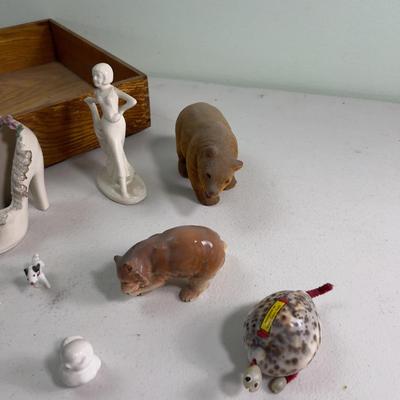 Miniatures: Ceramic, Wood Inbox, Bear and More