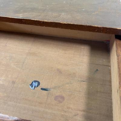 Wood Sewing Box full of Thread 