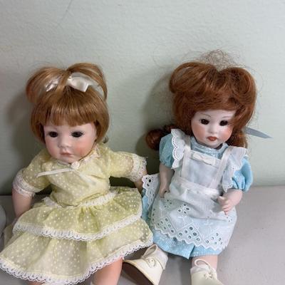 5 Dolls Porcelain Hand Made by Myrtle