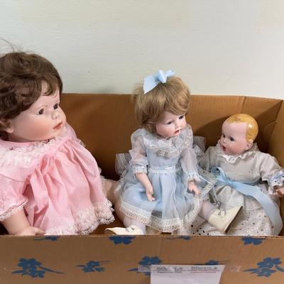 3 Baby Dolls Porcelain