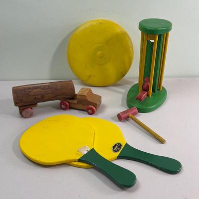 Wood Toys and a REAL Wham-O FRISBIE