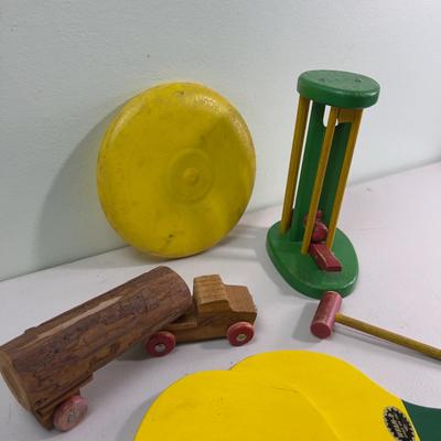 Wood Toys and a REAL Wham-O FRISBIE