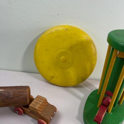 Wood Toys and a REAL Wham-O FRISBIE