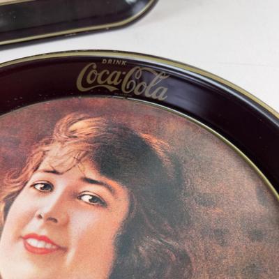 2 Vintage Coca-Cola Trays, Reproductions