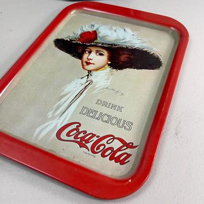 2 Vintage Coca-Cola Trays, Reproductions