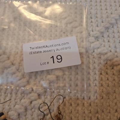 Sale Photo Thumbnail #78: Lot of 3 earrings- browns and neutral colors