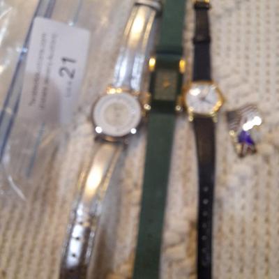 Sale Photo Thumbnail #86: all watches need new batteries.  2 of them have leather bands