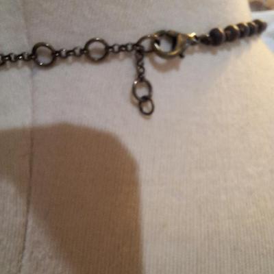 Sale Photo Thumbnail #166: Boho style necklace with pendants in earth tones