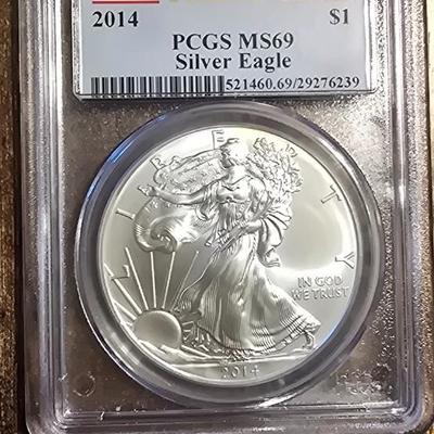2014 Firststrike pcgs MS69 silver eagle