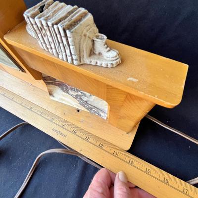 Lot 184 Unique 1950s Fire Place Mantle Clock