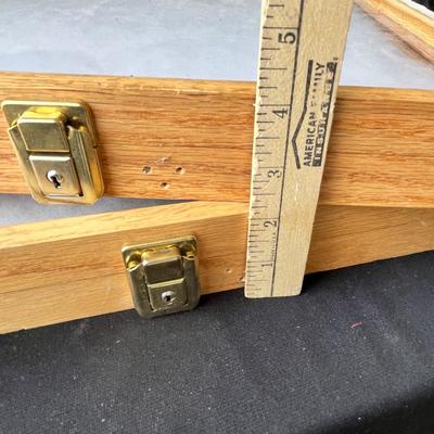 Lot 193 2 Oak Table Top display cases
