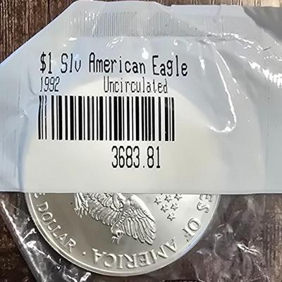 1992 Eagle uncirculated SILVER COIN