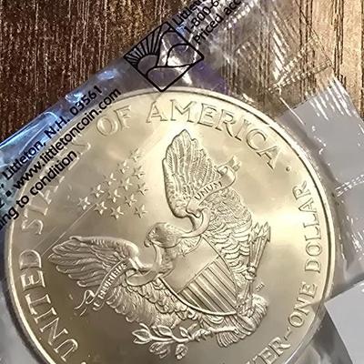 1995 Eagle uncirculated silver coin