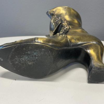 vintage brass Victorian boot vase or planter
