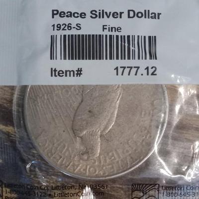 1926 S peace dollar