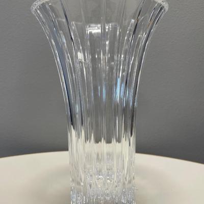 Lovely 10” tall glass vase