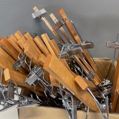 Hangers with metal clips
