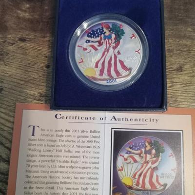 2001 American Eagle Silver dollar
