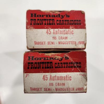 2 Boxs Hornady Frontier 45 Automatic Target Semi Wadcutter 185 grain