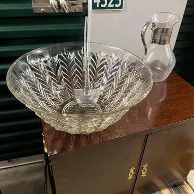 Crystal Serving Bowl with Ladle