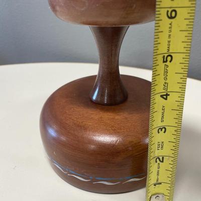 Norwegian rosemaling wood bowl goblet style