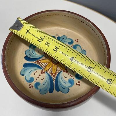 Norwegian rosemaling wood bowl goblet style