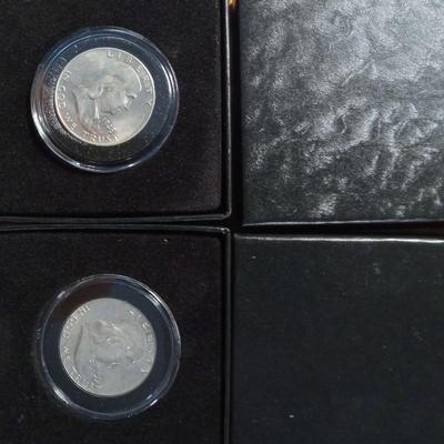 2 Franklin halves