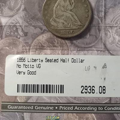1856 Liberty Seated Half Dollar