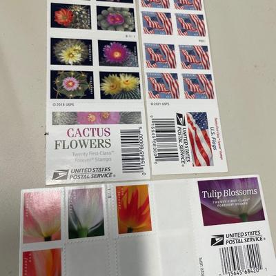 Floral and American stamps