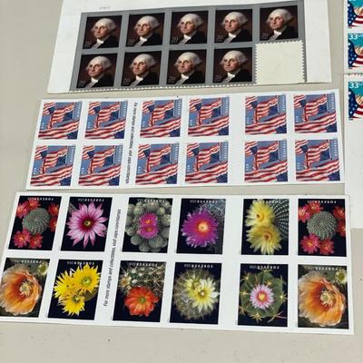 Floral and American stamps