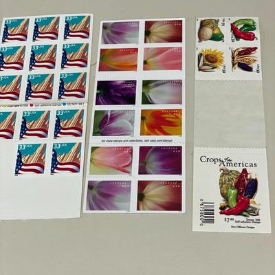 Floral and American stamps