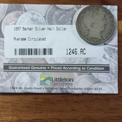 1897 Brber Silver 1/2