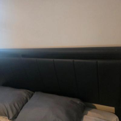 Headboard and Bed Frame (Black)