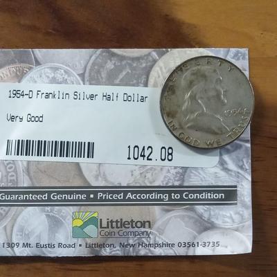 1954-D Franklin halve