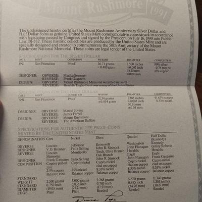 1991 Mount Rushmore Set