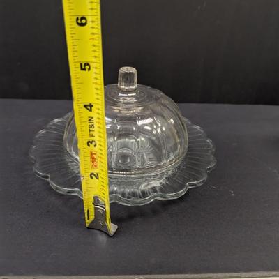 Sale Photo Thumbnail #1505: Glass Atlas Hazel Style Butter dish