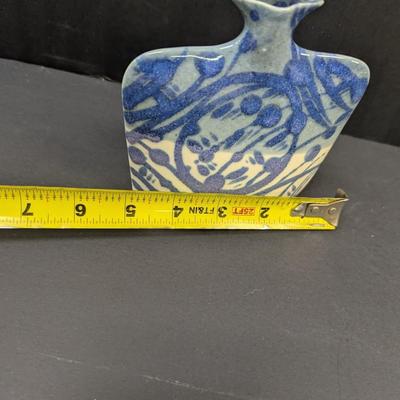 Sale Photo Thumbnail #1521: Earth & Sky Pottery Porcelain Vase R & B Signed Bloom