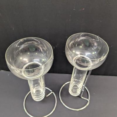 Sale Photo Thumbnail #1524: Rosenthal Double Glass Candlestick Holder S