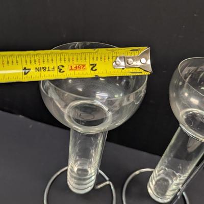Sale Photo Thumbnail #1526: Rosenthal Double Glass Candlestick Holder S